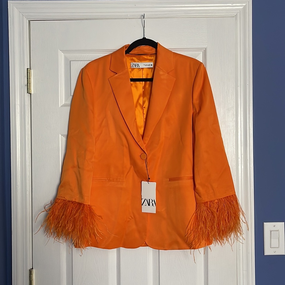 ***SOLD*** Zara feather blazer